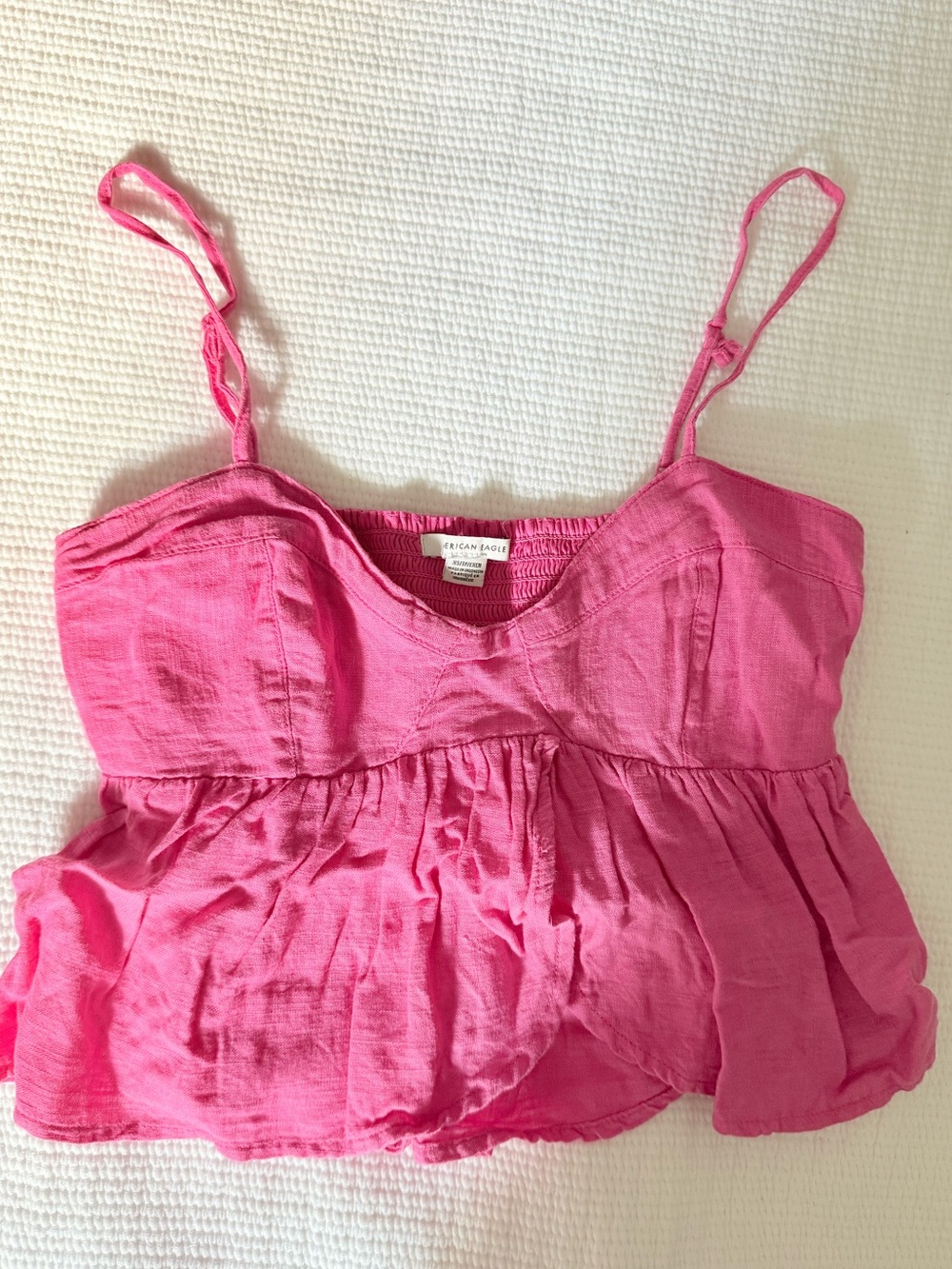 American Eagle Outfitters Hot Pink Peplum Camisole